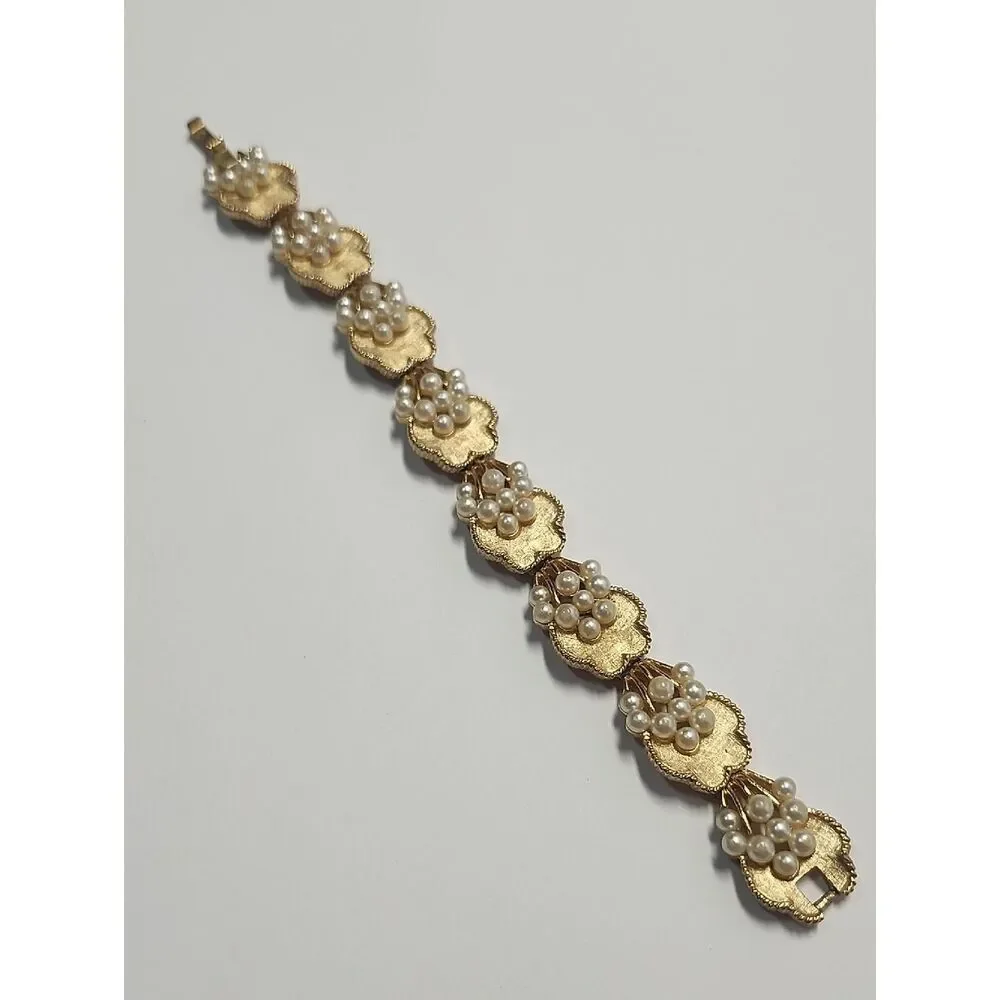 Trifari Faux Pearl Vintage Bracelet